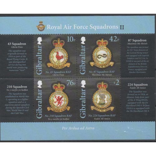 Gibraltar Timbres Royal Air Force 2013