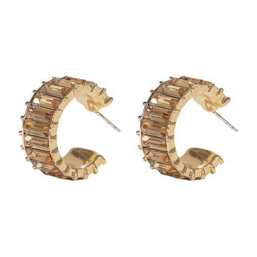 Boucles D'oreilles Rondes En Strass Pour Femmes, Bijoux Colorés, Piercing, Tendance, Cadeaux De Mariage