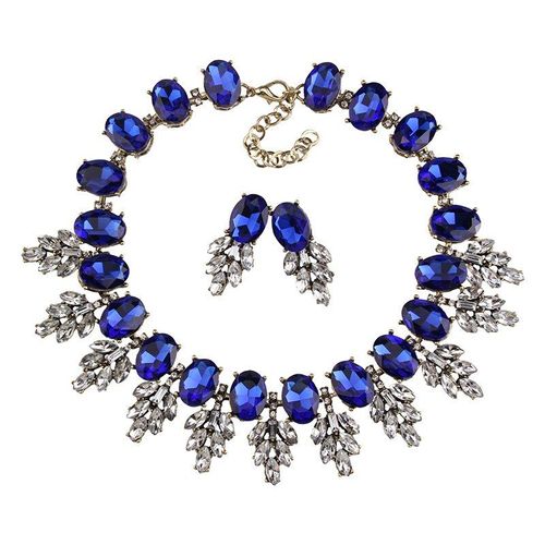 Collier À Bretelles En Strass Pour Femme, Ras Du Cou, Perles De Cristal, Boucles D'oreilles, Maxi, Accessoire De Déclaration, Ensemble De Bijoux, Cadeaux, Nouvelle Collection
