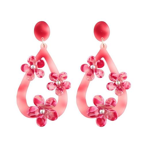 Boucles D'oreilles En Forme De Fleur Pour Femmes, Nouvelles Couleurs, Mode, Mignon, Za Fleur, Goutte D'eau, Marque De Bijoux