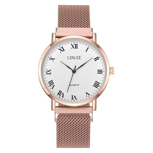 Montre Bracelet En Verre Coloré Pour Hommes, Ceinture En Acier Analogique, Quartz, Mode, Or Rose, Bracelet De Luxe Romantique