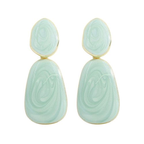Boucles D'oreilles Pendantes Vertes En Résine Pour Femmes, Bijoux De Fête Faits À La Main, Mode Vacances Géométrique Acrylique, Accessoires, Nouvelle Collection