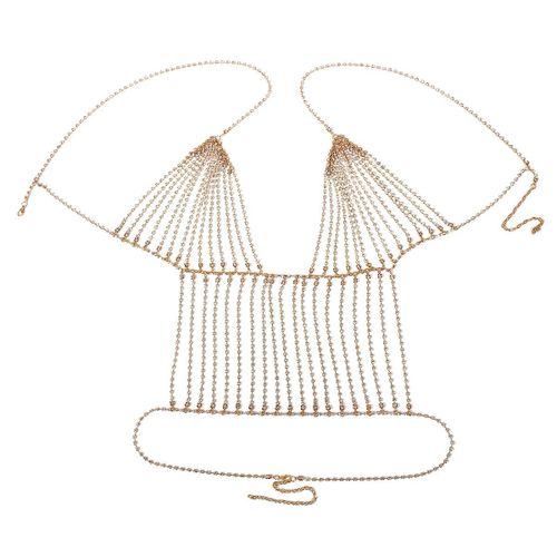 Soutien-Gorge En Strass Brillant Pour Femmes, Chaîne De Taille, Chaîne De Ventre, Boîte De Nuit, Plage, Déclaration De Corps, Bijoux De Vacances, Été, 2018
