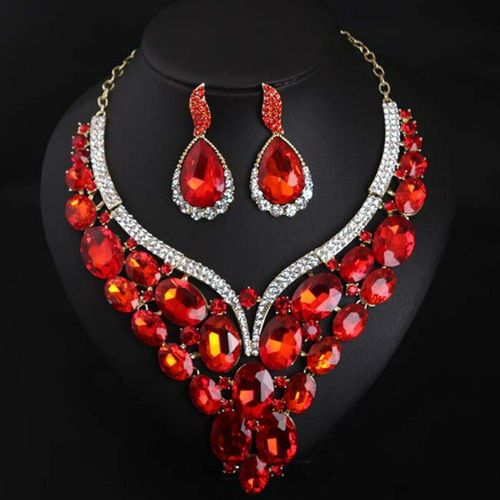 Ensemble De Bijoux De Mariage Pour Femmes, Boucles D'oreilles Et Collier, En Verre Aaa Cz, Fleur Multicolore, Nouvelle Collection