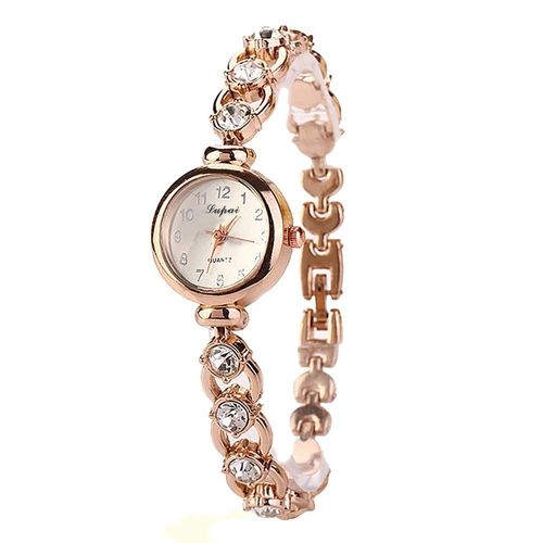 Montre Bracelet À Quartz Analogique Pour Femmes, Élégante, Avec Strass, Petit Cadran En Cristal