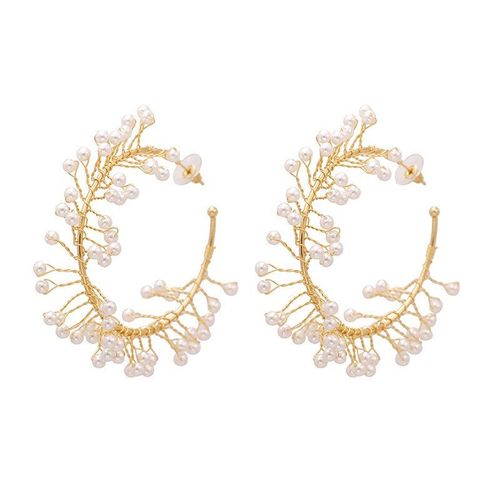 Boucles D'oreilles Rondes En Résine Pour Femmes, Bijoux Bohèmes, Breloques, Frange, Branches De Cristal, Faites À La Main