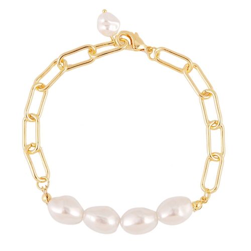 Bracelet De Perles D'imitation Irrégulières, En Métal Doré, Breloque Pour Femmes, Personnalité, Bijoux De Fête, Accessoires, Nouvelle Collection 2020