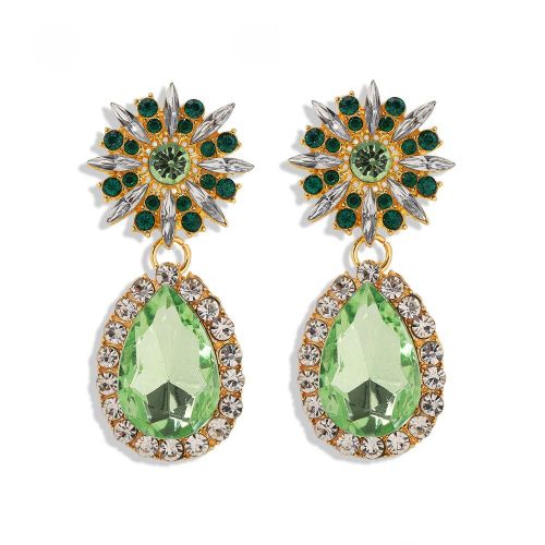 Boucles D'oreilles En Cristal Multicolore Pour Femmes, Bijoux De Luxe, À La Mode, Brillantes, Goutte D'eau