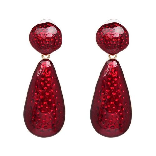 Boucles D'oreilles Pendantes En Résine Rouge Pour Femmes, Élégantes, Géométriques, Pour Mariage, Bijoux Boho, Vente En Gros