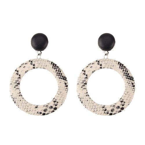 Boucles D'oreilles Maxi En Forme De Serpent Pour Femmes, Pendentif Rond En Métal, Bijoux Géométriques De Fête, Nouvelle Collection