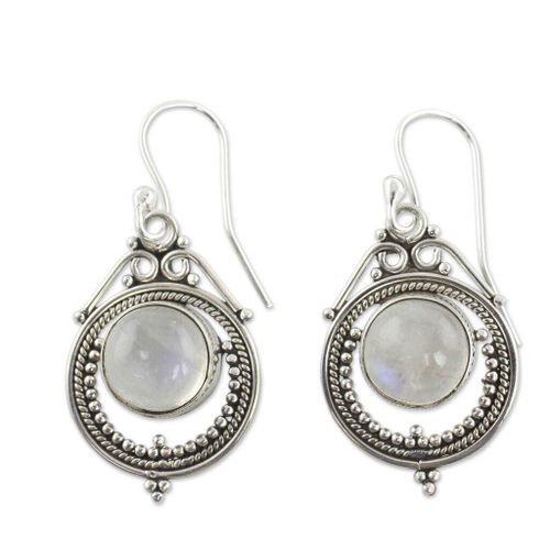 Boucles D'oreilles Vintage En Pierre De Lune Pour Femmes, Bijoux, Pendentif, Crochet, Cadeau
