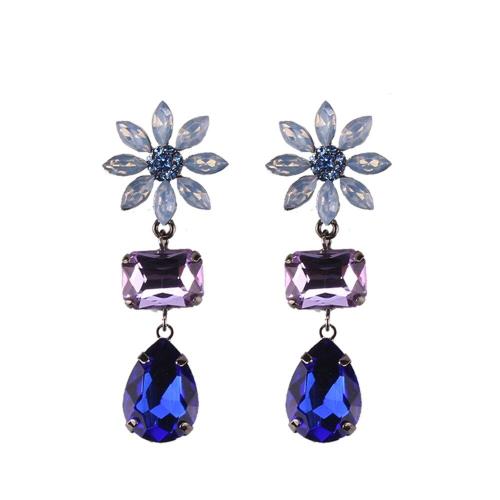 Boucles D'oreilles En Forme De Goutte D'eau Pour Femmes, Bijoux De Marque, Breloque En Cristal, Fleur De Luxe, Déclaration De Mariage, Bijoux De Mariée, Vente En Gros