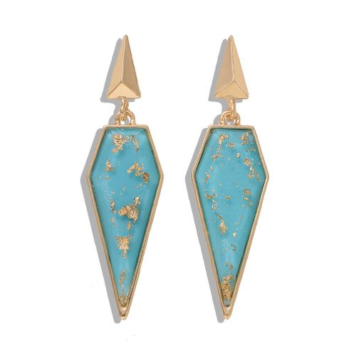 Boucles D'oreilles Géométriques Surdimensionnées Pour Femmes, En Résine Acrylique, Bijoux En Métal Doré, À La Mode, Tortue Suspendue, 2019 Za