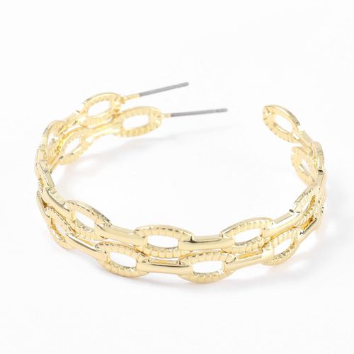 Boucles D'oreilles Rondes En Forme De Grand Cercle Pour Femmes, Bijoux De Charme Punk Doré, Vente En Gros, Nouvelle Mode