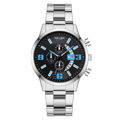 Montre Analogique À Quartz Pour Hommes, Décontractée, Étanche, De Luxe, Avec Bracelet En Acier Inoxydable