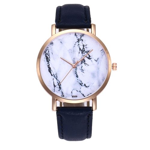 Montre Bracelet En Cuir Pour Femmes, Analogique, Quartz Rond, Tendance, Acier Inoxydable, Étanche, Luxe, Doré