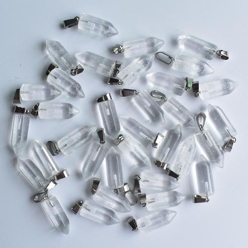 Pendentif Pilier Hexagonal En Pierre Blanche Pastèque De Haute Qualité, 50 Pièces, Livraison Gratuite En Gros, Nouvelle Mode 2020