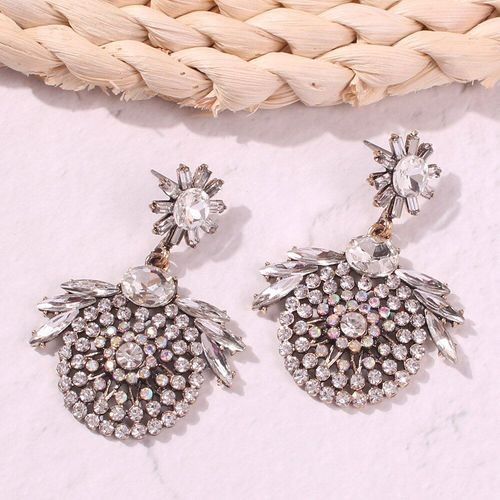 Boucles D'oreilles En Strass Multicolores Pour Femmes, Bijoux Géométriques, Style Boho, Breloque, Pendentif, Goutte D'eau, Cadeaux, Accessoires De Fête