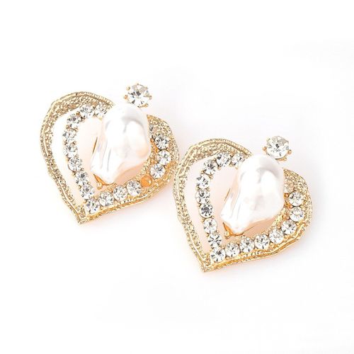 Boucles D'oreilles En Cristal Violet Pour Femmes, Bijoux De Mariage De Haute Qualité, Fait À La Main, Irrégulier, Perle, C¿Ur D'amour, À La Mode