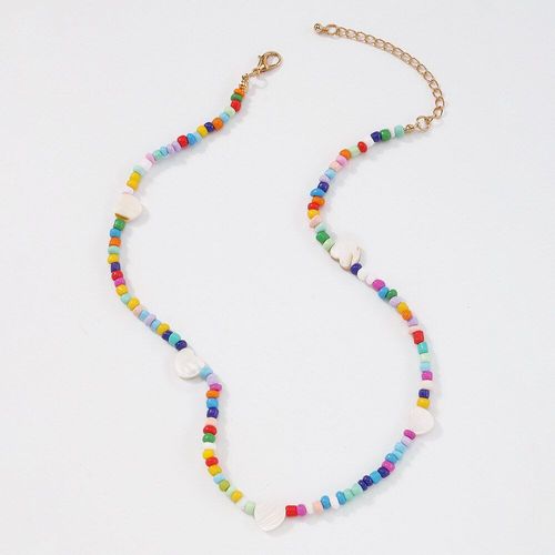Collier Bohème De Perles Colorées En Résine Pour Femmes Et Filles, Ras Du Cou, Mignon, Court, Clavicule, Bijoux Féminins, Été