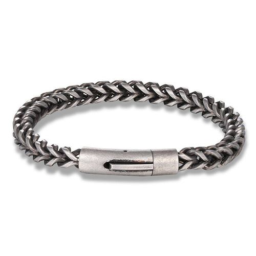Bracelets De Chaîne Rétro Noir Pour Hommes, Punk Or, Gourmette En Acier Inoxydable, Chaîne À Maillons Cubains, Accessoires, Charme Masculin, Bijoux Punk, Cadeaux