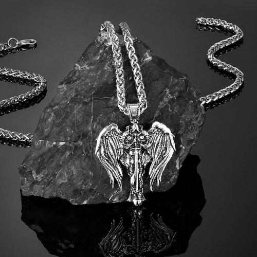 Pendentif Chevalier Viking En Acier Inoxydable Pour Homme, Collier, Chaîne, Porte Clés, Amulette, Accessoires, Bijoux, Cadeau