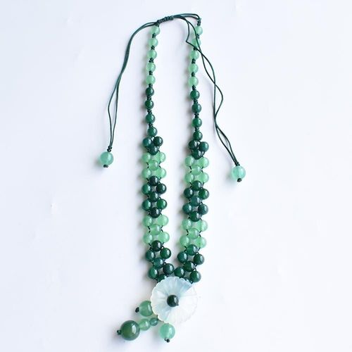 Chaîne De Cou À La Mode Pour Femme, Collier Court, Accessoires En Onyx Vert, Simple Et Généreux, Polyvalent Et Ajustable