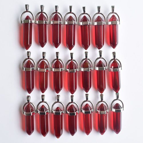 Pendentif En Cristal Rouge Pour Hommes Et Femmes, 50 Pièces/Lot, Pour La Fabrication De Bijoux, Vente En Gros, Livraison Gratuite, 2020