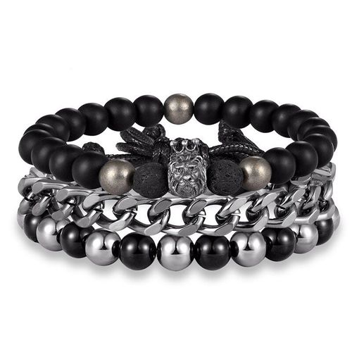 Bracelet Multicouche En Perles De Bois Pour Hommes Et Femmes, Breloques, Accessoires Vintage, Bijoux De Bouddha Faits À La Main, Cadeaux, 3 Pièces