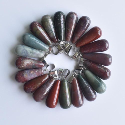 Pendentifs En Onyx Naturel Indien En Forme De Goutte, Vente En Gros, 30 Pièces/Lot, Fabrication De Bijoux, Livraison Gratuite