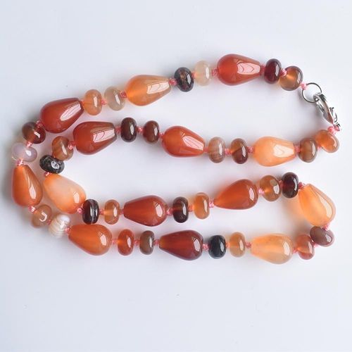 Collier En Pierre D'onyx Rouge Naturelle De Haute Qualité, Pendentif En Perles Goutte D'eau, Livraison Gratuite, Nouvelle Mode 2020