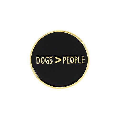 Bijoux Minimaliste Créatif En Lettres Rondes, Badge De Personnalité, Broche Noire, Accessoires De Peinture, Joker Chien Personnes