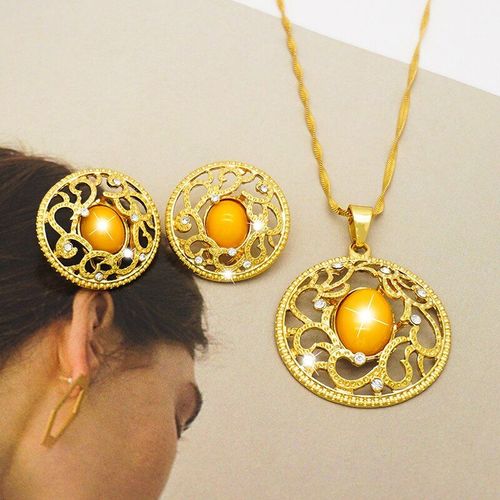 Boucles D'oreilles Rondes En Cristal Pour Femmes, Breloques, Colliers, 4 Couleurs, Bijoux De Fête, À La Mode, Nouveauté