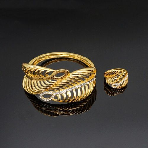 Bracelet Africain En Pierre Pour Femmes, Nouveau Design, Plaqué Or, Cadeau De Mariage