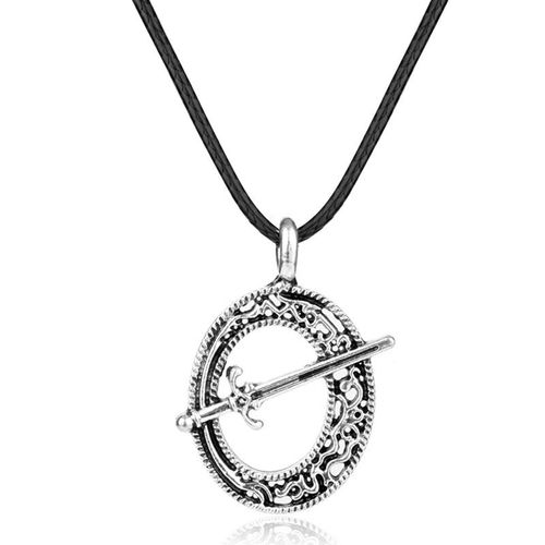 Collier À Breloques En Cuir Avec 3 Lames De La Lune Foncée, Pendentif, Jeu, Bijoux Steampunk