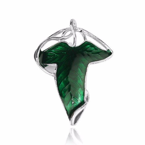 Broche Feuille Elven Lorien Verte Combinée, En Émail, Bijoux Cadeaux De Noël