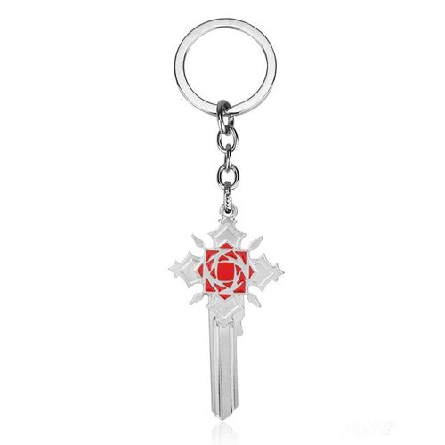 Porte Clé En Métal Avec Motif De Dessin Animé Vampire Chevalier, Tatouage De Zéro, Rose, Breloque, Pendentif, Cadeaux Pour Hommes Et Femmes