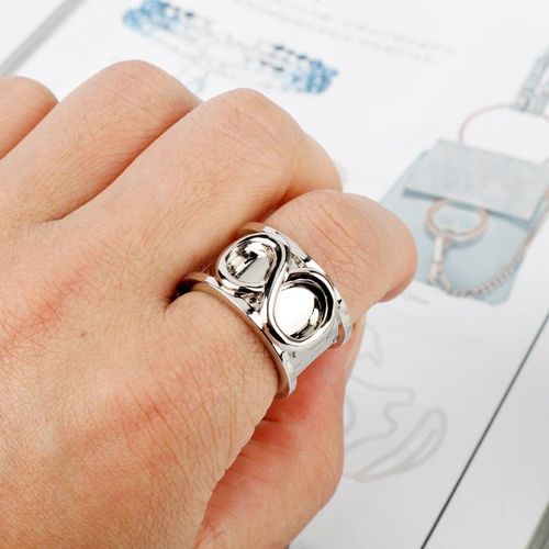 Bague Noire Pour Hommes Et Femmes, Anneau De Doigt Réglable, Bijou, Cadeau De Cosplay