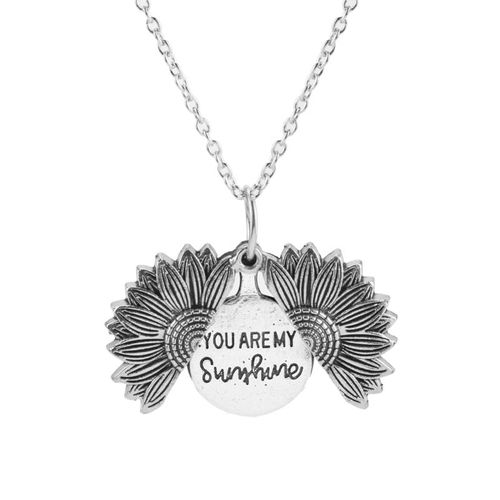 Colliers Tournesol Pour Femmes, Chaîne Longue, Couleur Argent, Or Rose, Pendentif Fleur De Soleil, Bijoux