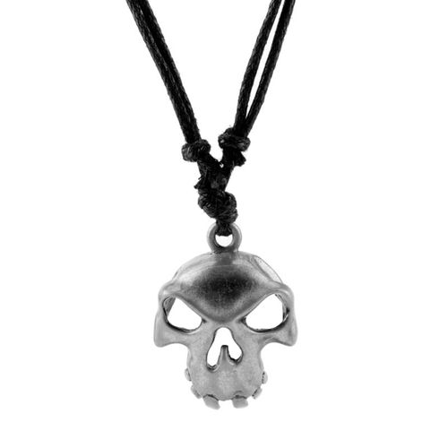 Collier En Cuir Avec Chaîne Et Cordes De La Mer Des Pirates, Chaîne, Pendentif, Jeu Vintage, Bijoux, Tête De Mort, Squelette De Pirate Antique, Ras Du Cou