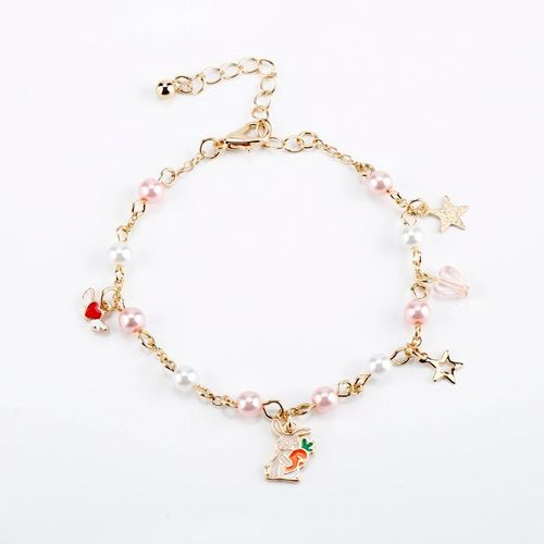 Bracelets À Breloques En Émail, Motif Animal De Dessin Animé, Chat, Lapin, Doux, Fantaisie, En Métal, Bijoux Pour Femmes Et Filles, 2020