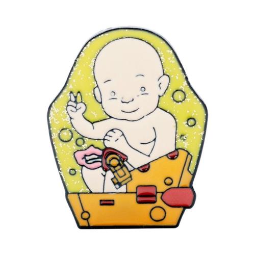 Broches Brodées En Émail, Fil De Mort, Mignon, Dessin Animé, Badge Bébé Bb, Épingle À Revers, Sac À Dos, Bijoux Cadeau