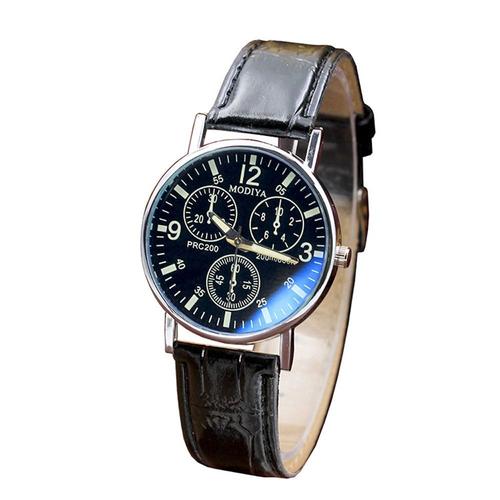 Montre De Luxe À Six Broches Pour Homme, Quartz, Verre Bleu, Ceinture, Nouveau, 2019