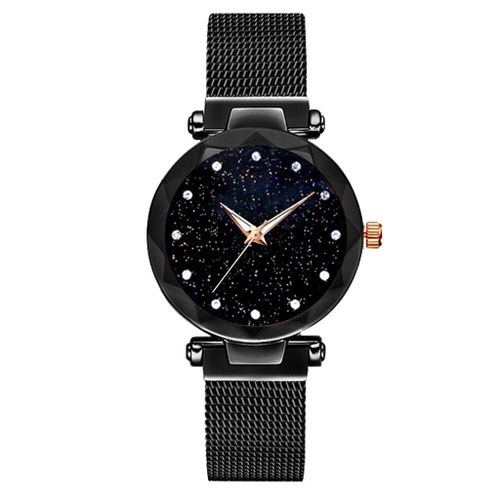 Montre Ciel Étoilé Pour Femmes, Bracelet Magnétique En Acier Inoxydable, Maille, Quartz, Diamant, Luxe