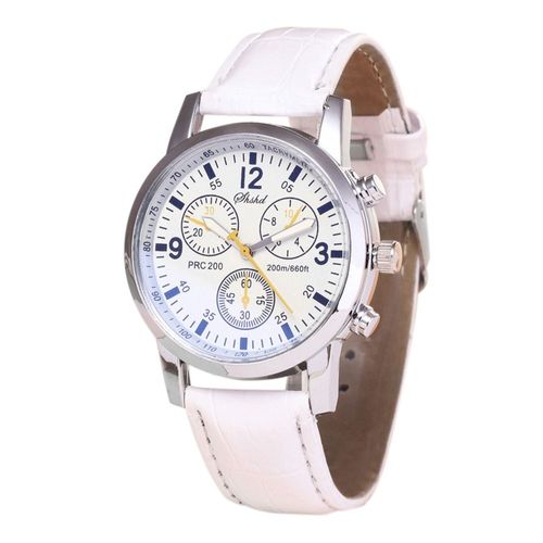Montre En Verre À Rayon Bleu Pour Hommes, Quartz Neutre, Simule Le Poignet, Bracelet En Cuir, Mode Minimaliste, Ultra Mince