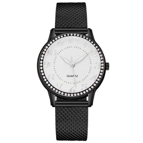 Montre À Quartz Pour Femmes, Marque De Luxe, Diamant, Bracelet En Acier Inoxydable, Maille Argent, Tendance, 2020