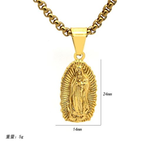 Colliers Et Pendentifs En Acier Inoxydable, Couleur Or, Vierge Marie, Pour Femmes, 2020
