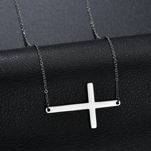 Colliers Ras De Cou En Acier Inoxydable Pour Femmes, Pendentifs Croisés À La Mode, Bijoux Religieux, Cadeaux D'anniversaire, Livraison Directe