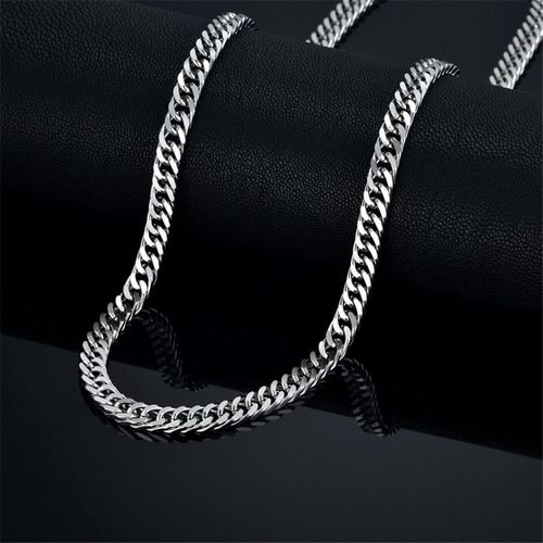 Collier De Rappeur En Acier Inoxydable Pour Hommes Et Femmes, Style Hip Hop, Miami, Bordure Cubaine, Maillons, Couleur Noir/Or/Argent, Bijoux, Livraison Directe