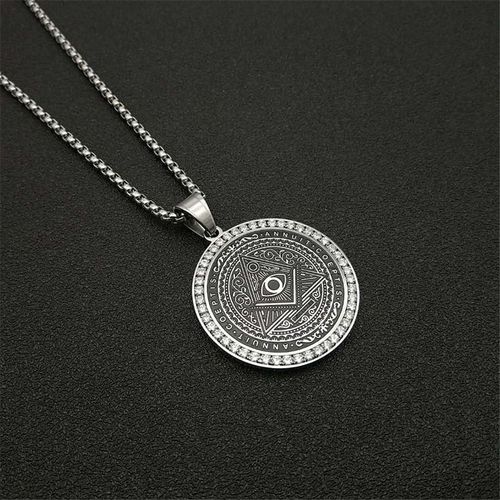 Collier Doré En Acier Inoxydable Pour Homme, Bijou De Style Hip Hop, Avec Pendentif En Zircone Cubique